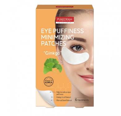 586591 PUREDERM EYE PUFFINESS MINIMIZING PATCHES "GINKGO" - ADS267