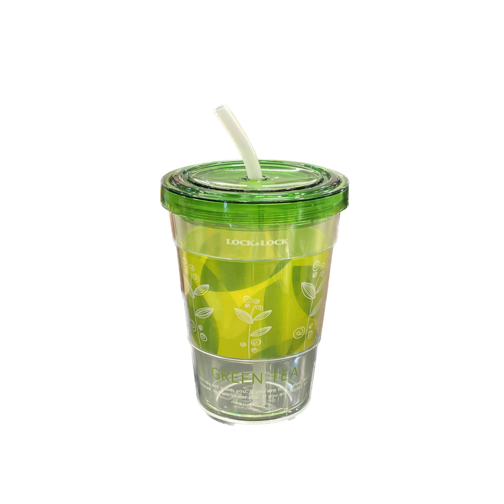 HAP510G STRAW MUG CUP 470ML/GREEN LOCK&LOCK