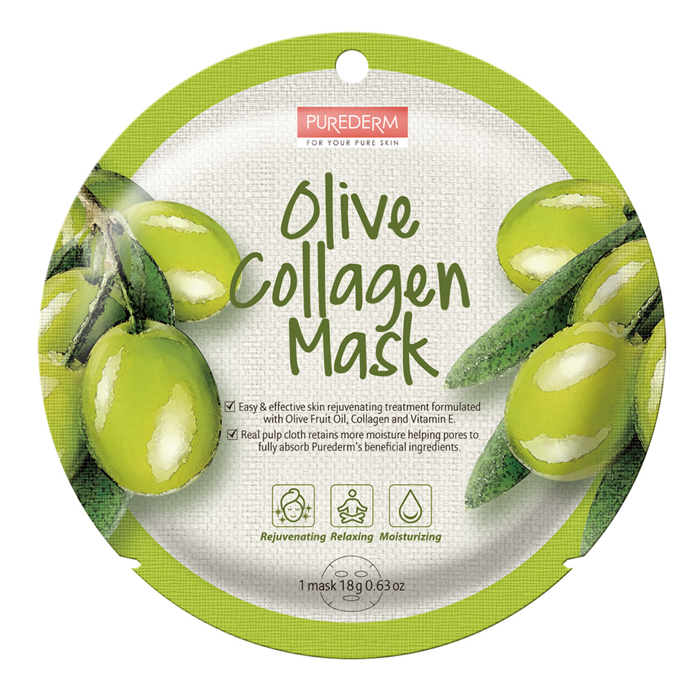 187889 PUREDERM OLIVE COLLAGEN MASK -ADS809