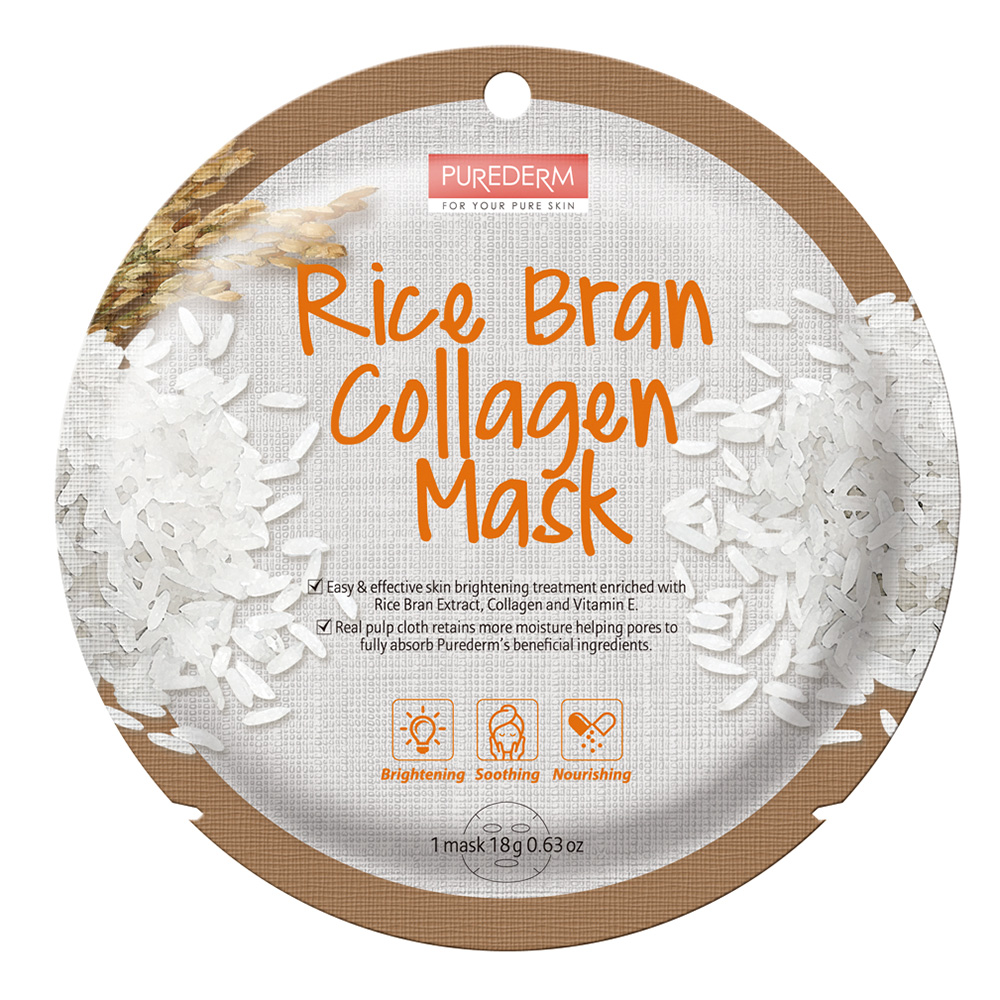 187896 PUREDERM RICE BRAN COLLAGEN MASK - ADS811