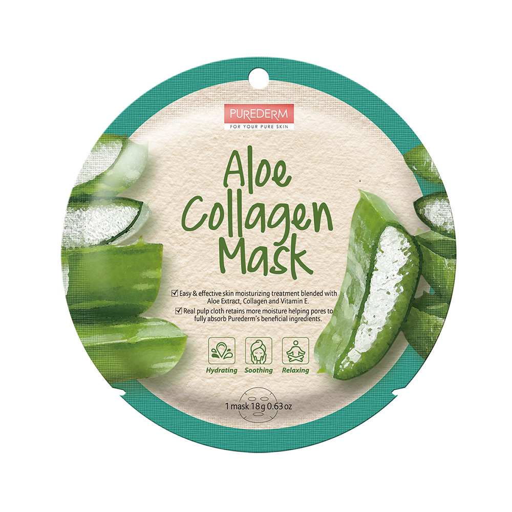 187612 PUREDERM ALOE COLLAGEN MASK - ADS801