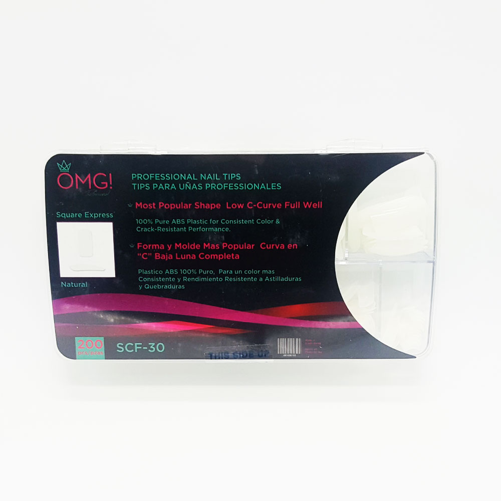 1008103 OMG PROFESSIONAL NAIL TIPS SQUARE SCF-30