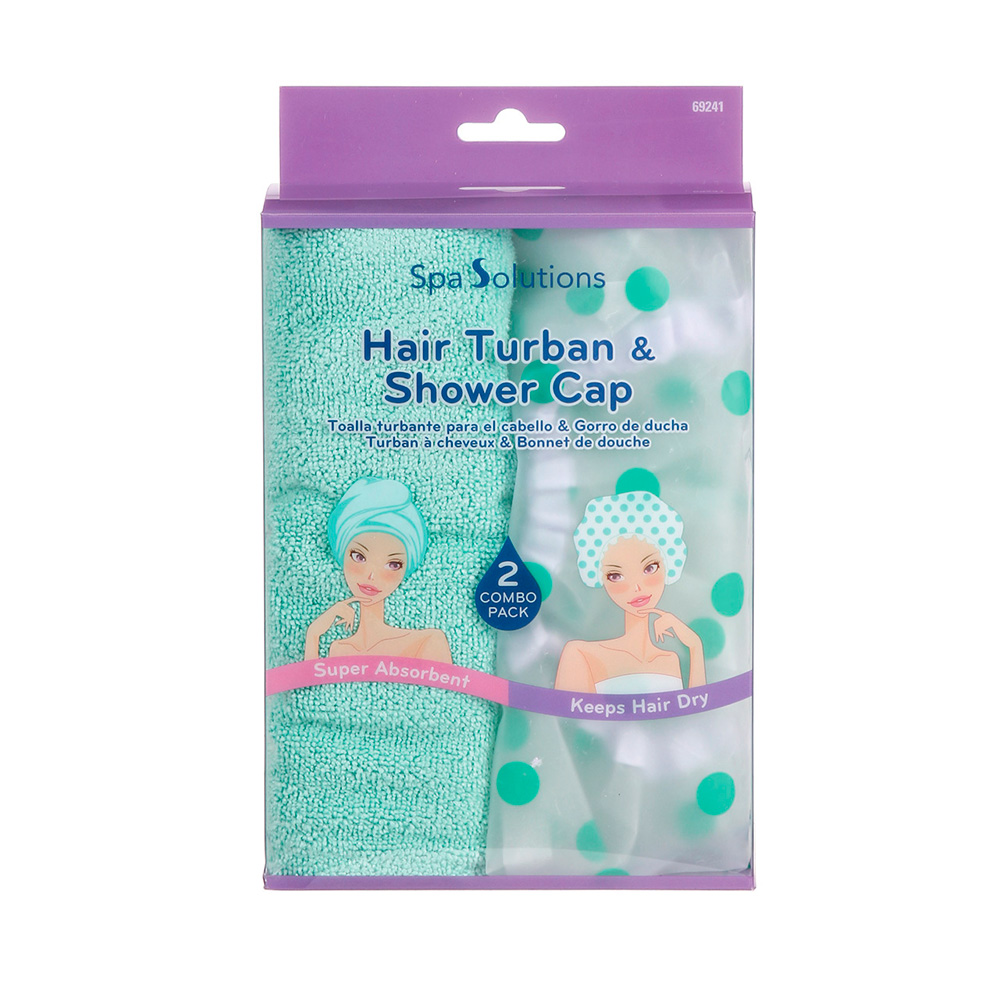 692412 CALA HAIR TURBAN&SHOWER CAP - 69241