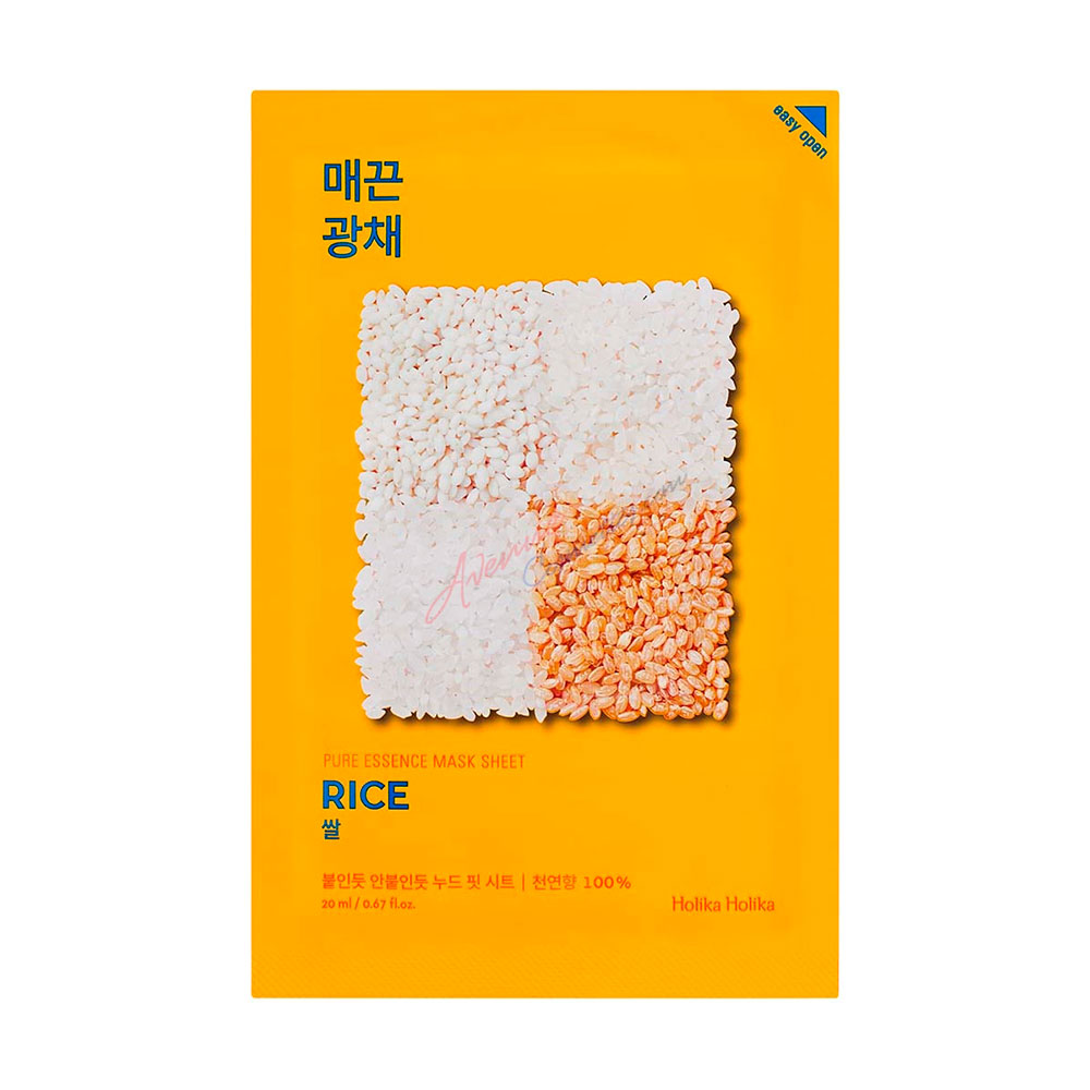 368173 HOLIKA HOLIKA PURE ESSENCE MASK SHEET RICE