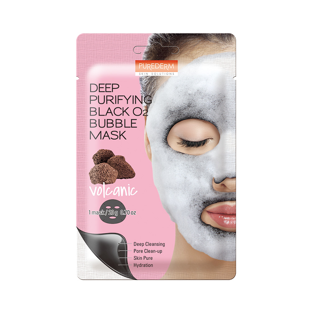 188480 PUREDERM DEEP PURIFRYING BLACK BUBBLE MASK 