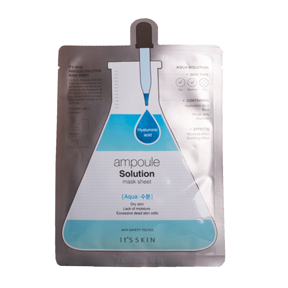 ITS SKIN AMPOULE SOLUTION MASK SHEET AQUA HYALURON