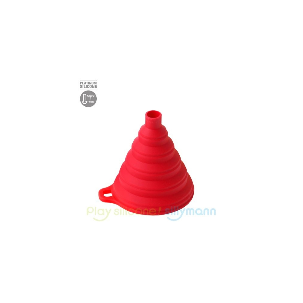 152477 SILLYMANN SILICONE COLLAPSIBLE FUNNEL - RED