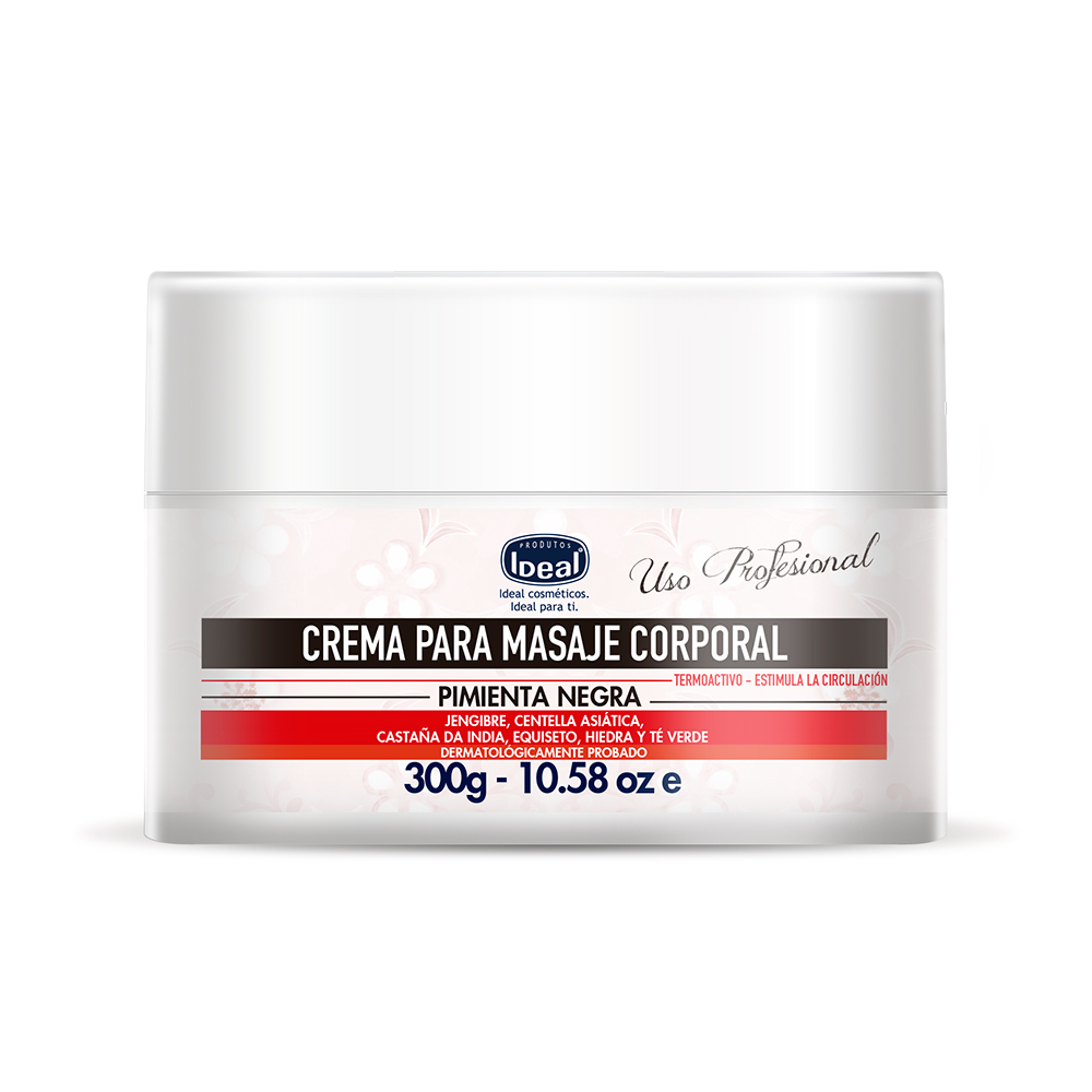 228936 IDEAL CREMA PARA MASAJE PIMIENTA NEGRA 300G