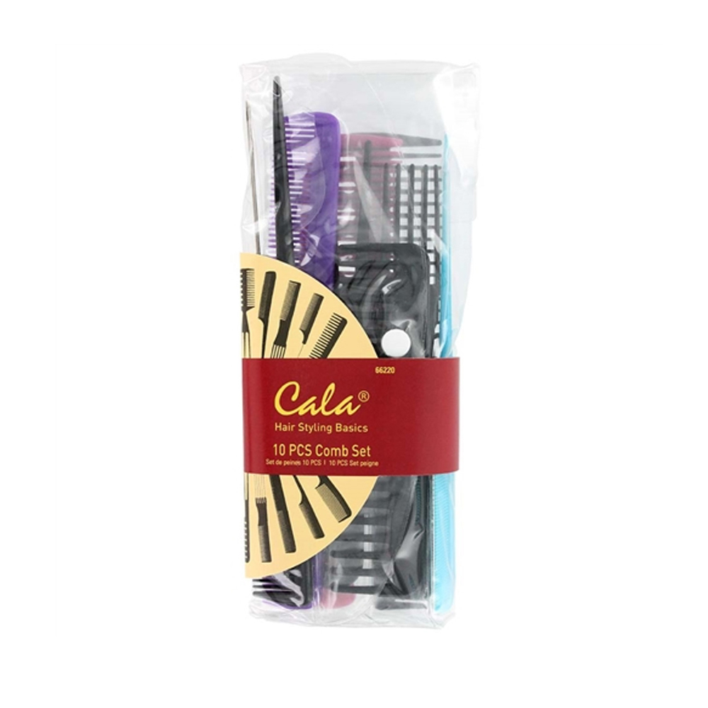 66220 CALA HAIR STYLING BASICS 10PCS COMB SET