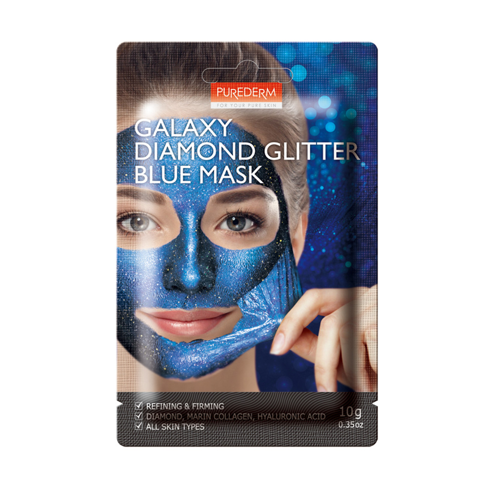 190933 PUREDERM GALAZY DIAMONG GLITTE BLUE MASK 10