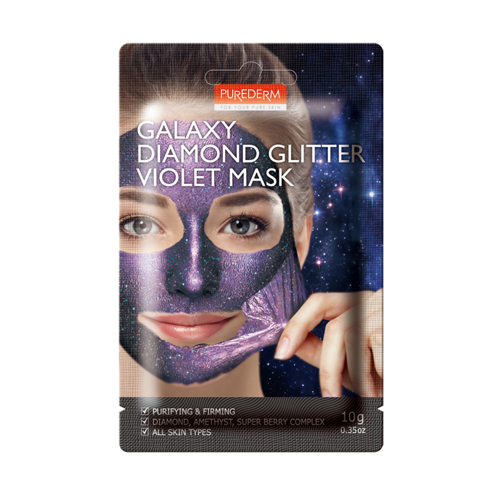 190940 PUREDERM GALAXY DIAMONG GLITTER VIOLET MASK