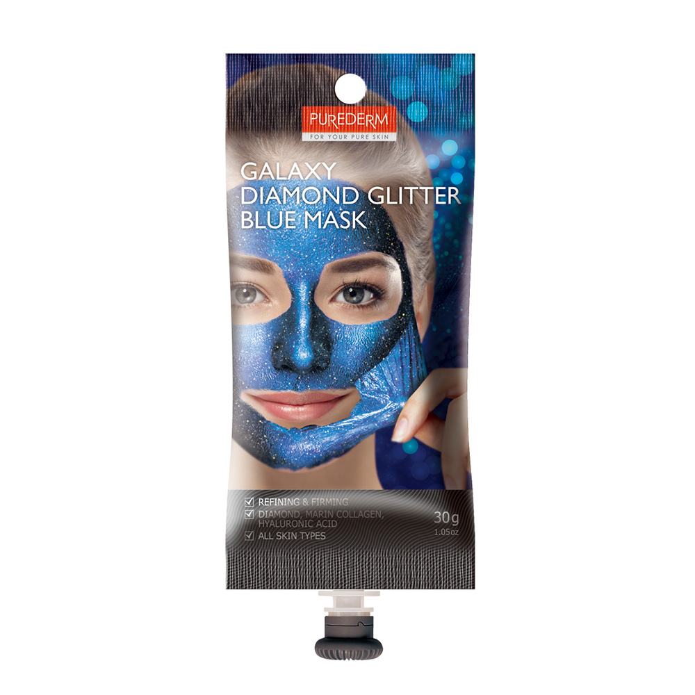 191077 PUREDERM GALAXY DIMAONG GLITTER BLUE MASK