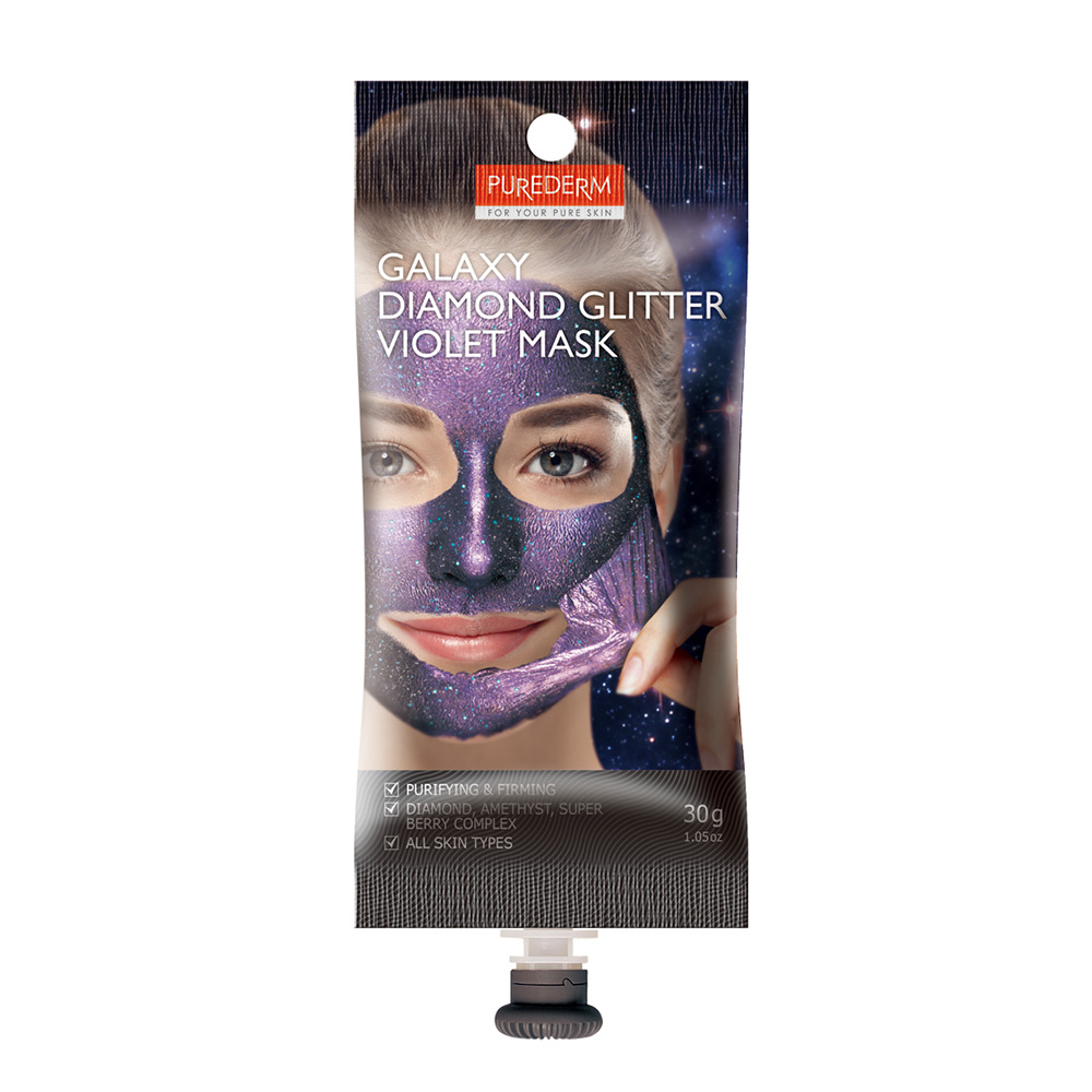 191084 PUREDERM GALAXY DIAMOND GLITTER VIOLET MASK