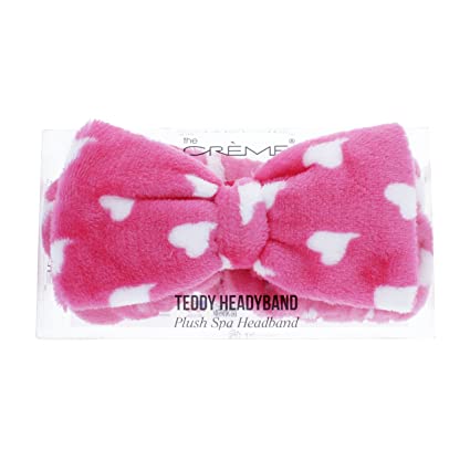 037206 CREME TEDDY HEADYBAND PINK