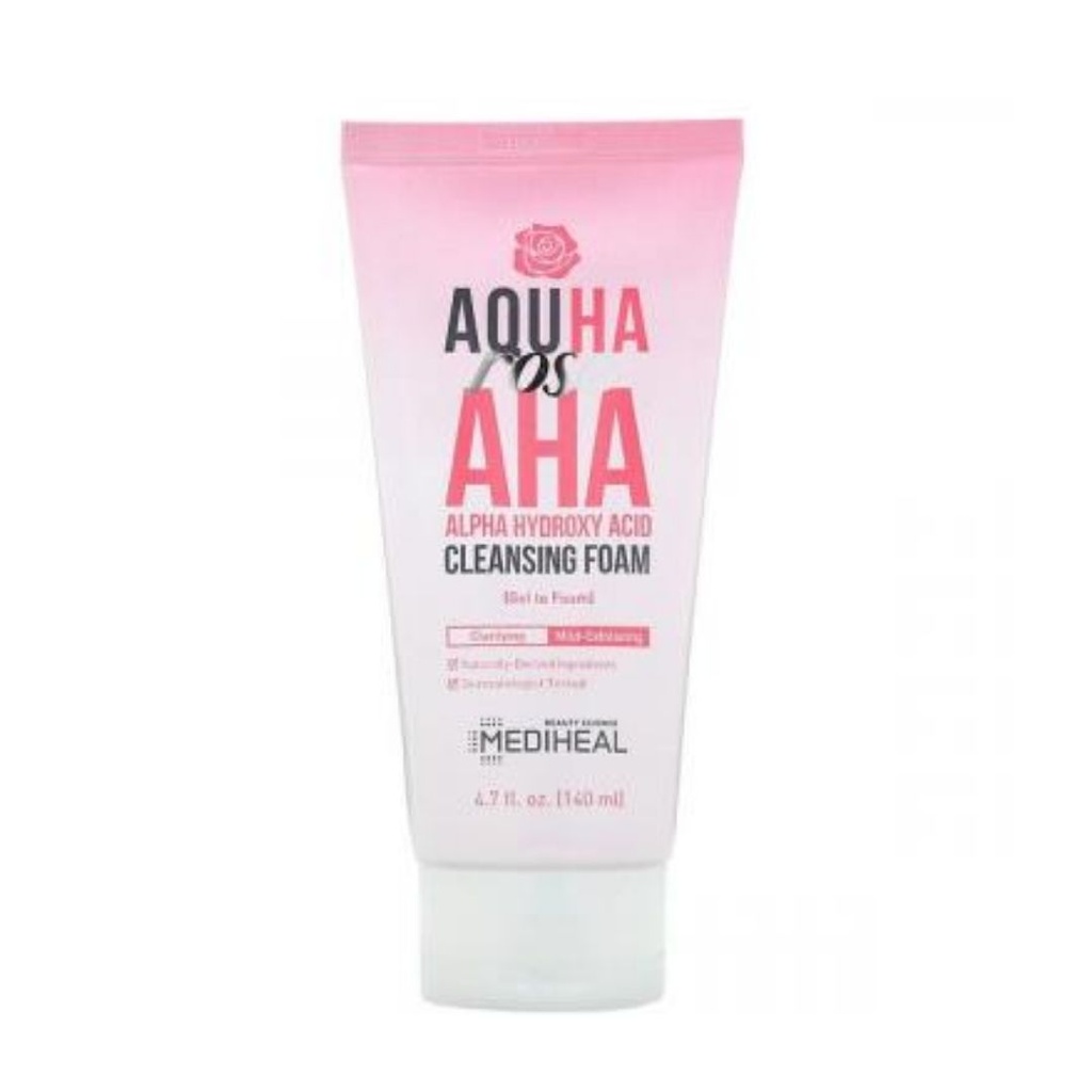 129097 MEDIHEAL AQUHA ROSE AHA CLEANSING FOAM 150M