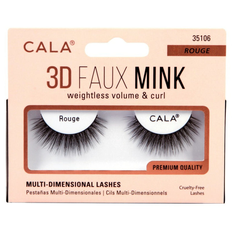 351067 CALA 3D FAUX MINK PESTAÑA #35106 ROUGE