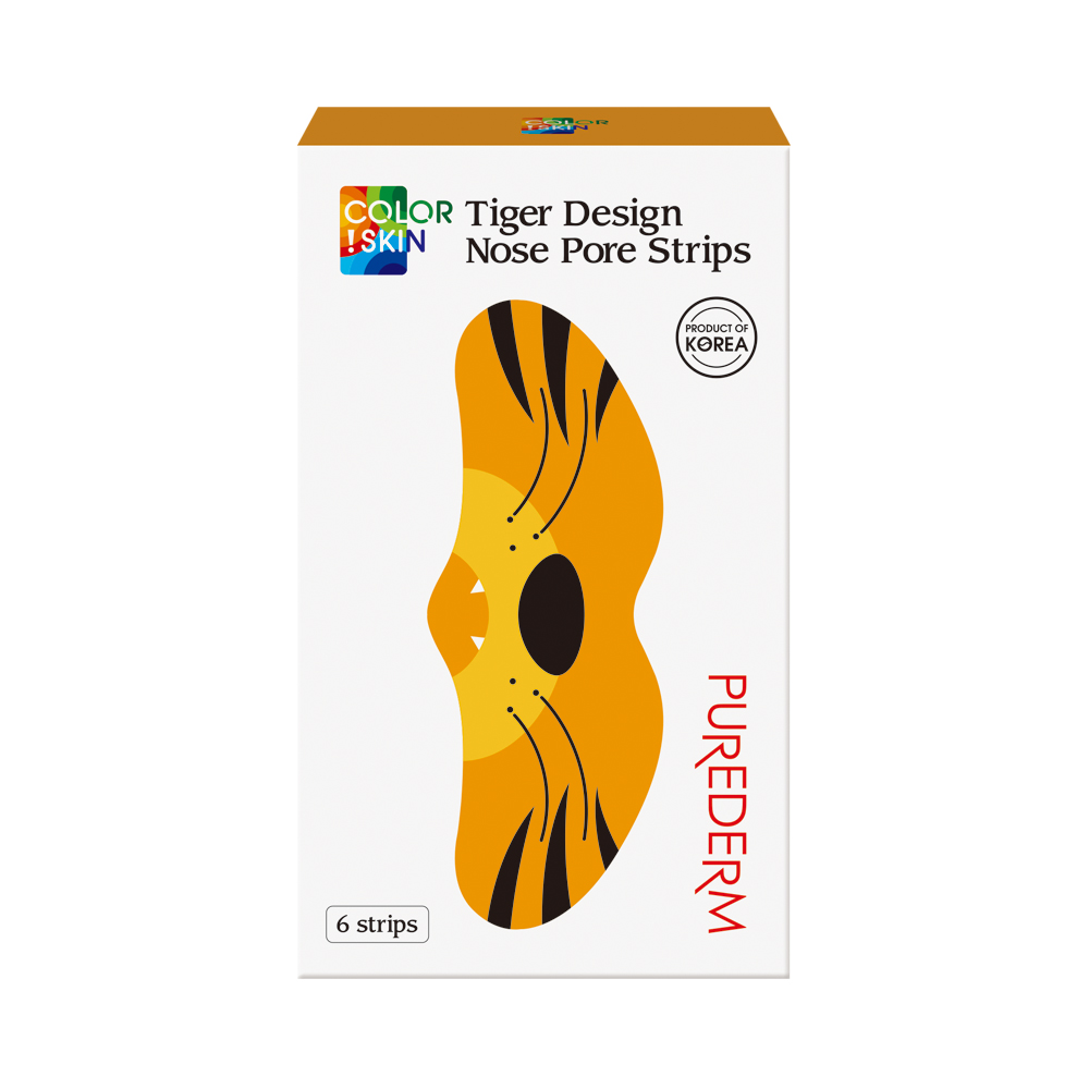 195914 PUREDERM TIGER DESIGN NOSE PORE STRIPS