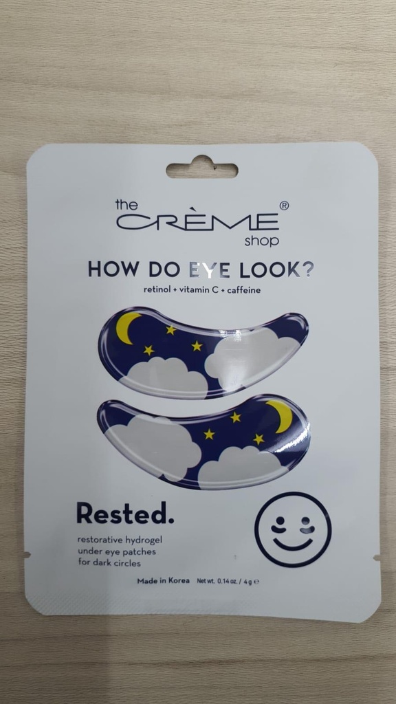 047878 CREME HOW DO EYE LOOK? RESTED. PATCHES