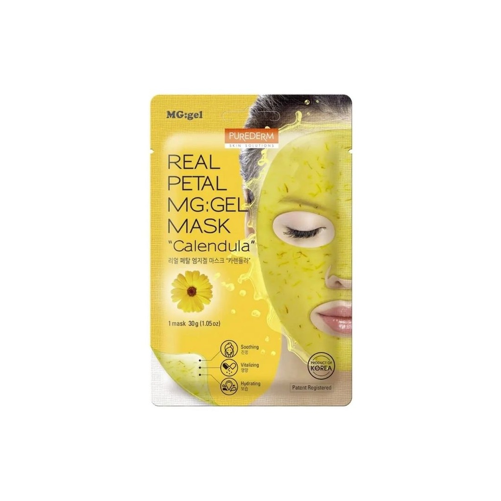 194115 PUREDERM REAL PETAL MG: GEL MASK CALENDULA