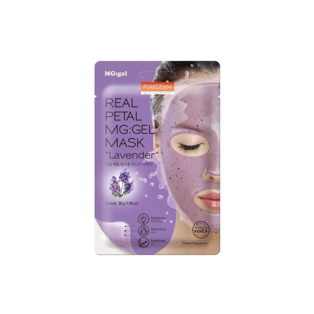 199028 PUREDERM REAL PETAL MG: GEL MASK LAVENDER