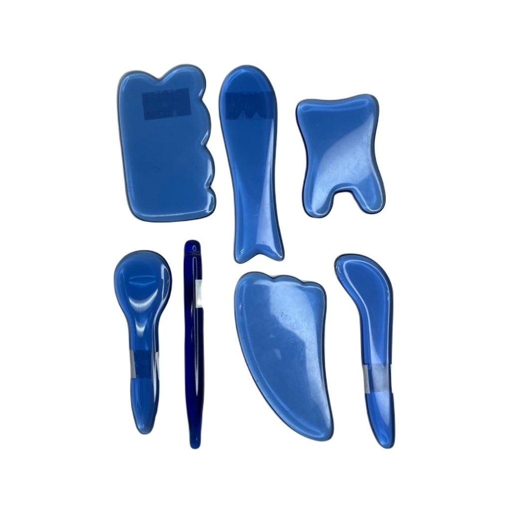 GUA SHA DE RESINA AZUL