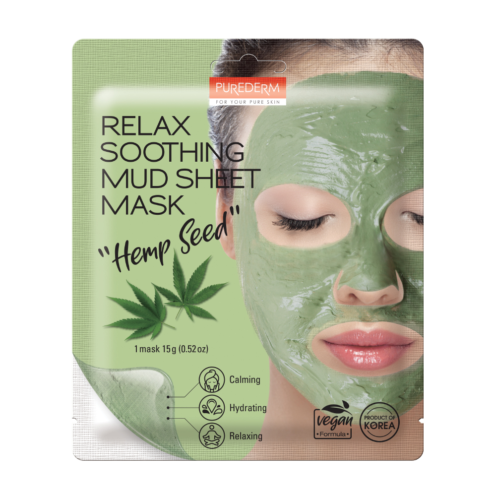 320099 PUREDERM RELAX SOOTHING MUD SHEET MASK