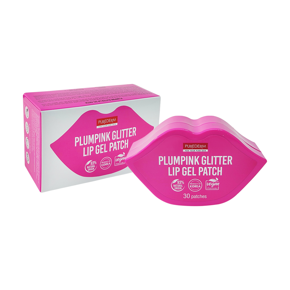 197581 PUREDERM PLUMPINK GLITTER LIP GEL PATCH