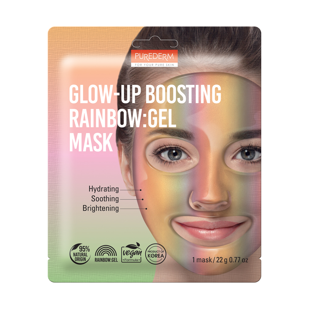 320617 PUREDERM GLOW-UP BOOSTING RAINBOW MASK