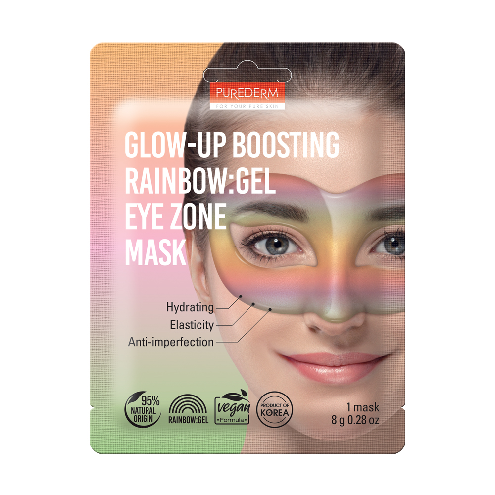 320594 PUREDERM GLOW-UP BOOSTING RAINBOW EYE MASK