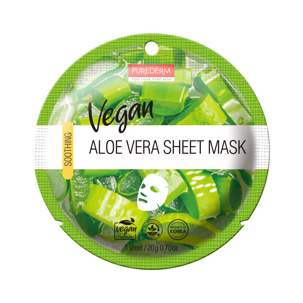 320181 PUREDERM VEGAN ALOE VERA SHEET MASK ADS871