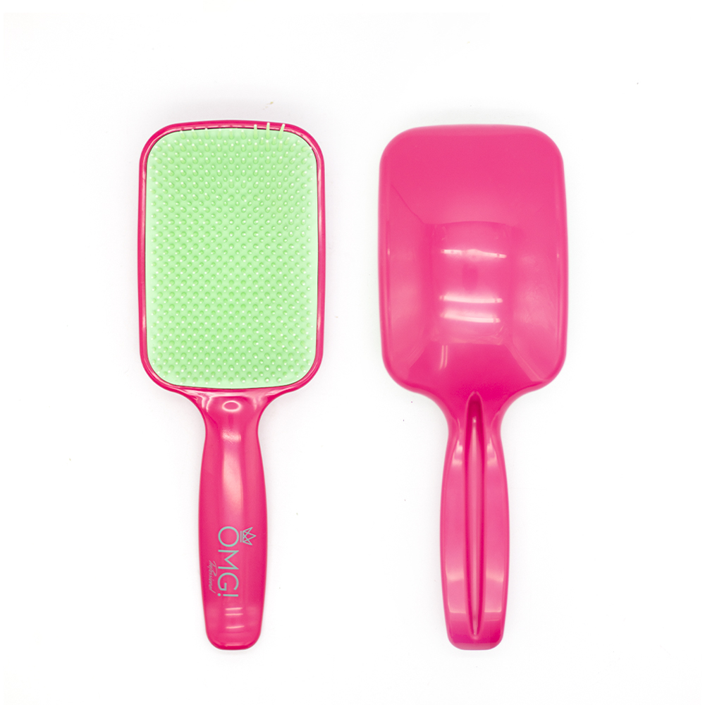 1008157 OMG HB-4 WET&DRY DETANGLING BRUSH PINK/MINT