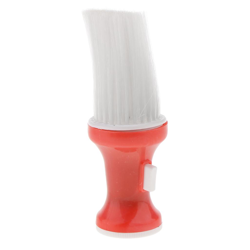 CEPILLO DE BARBERO CON DISPENSER DE POLVO - ROJO