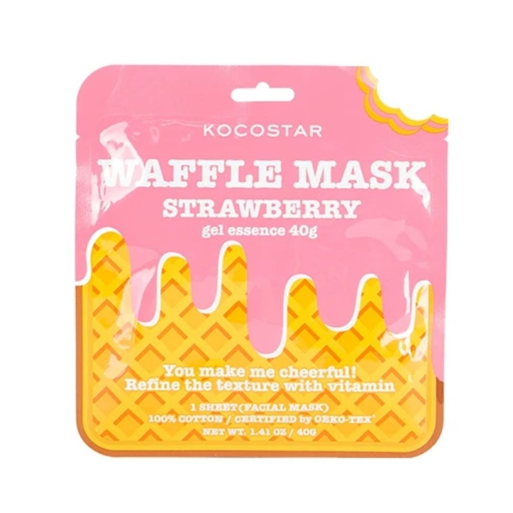 324001 KOCOSTAR WAFFLE MASK STRAWBERRY 40G