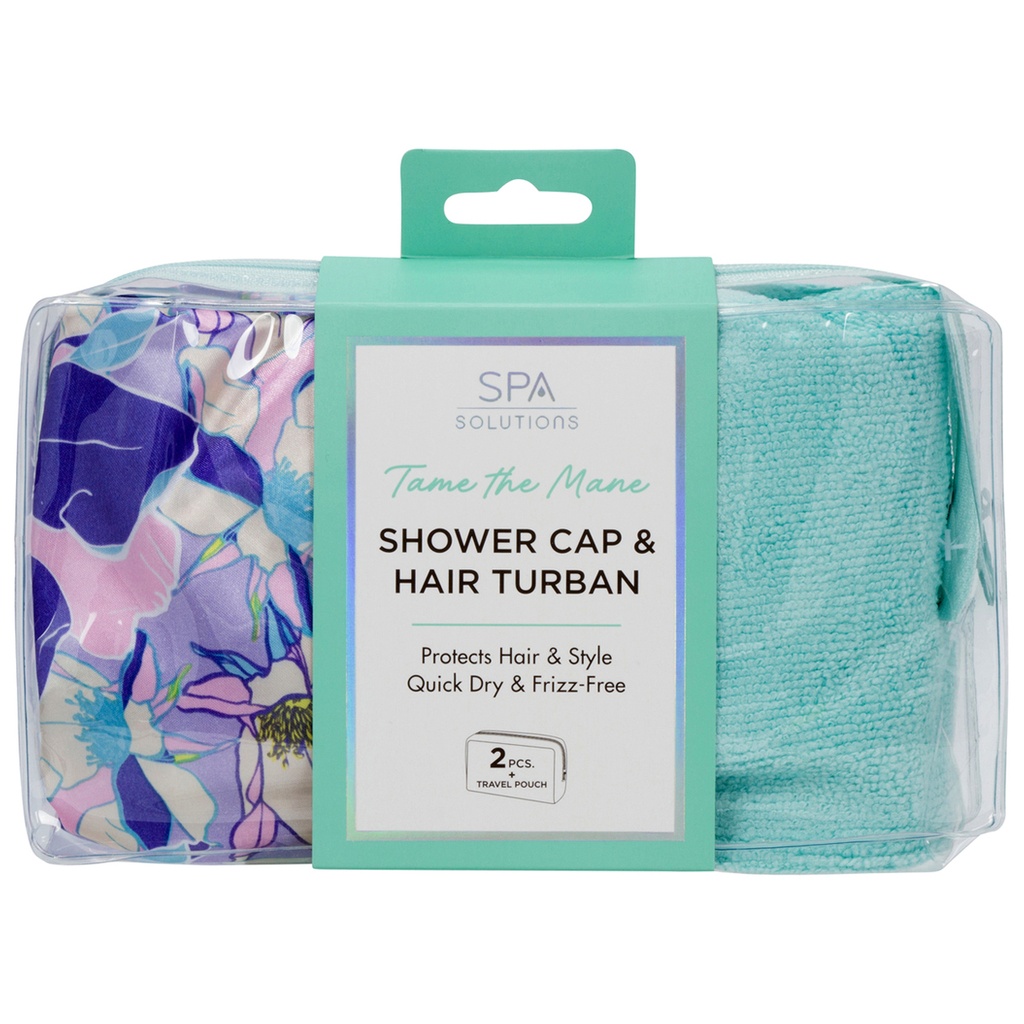 692566 CALA SPA SOLUTION SHOWER CAP&HAIR TURBAN