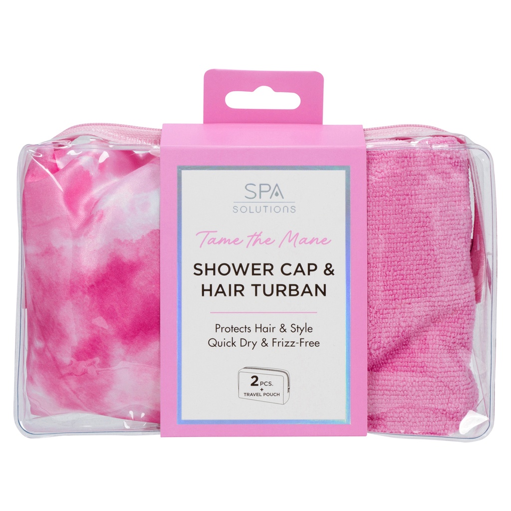 692580 CALA SPA SOLUTION SHOWER CAP&HAIR TURBAN