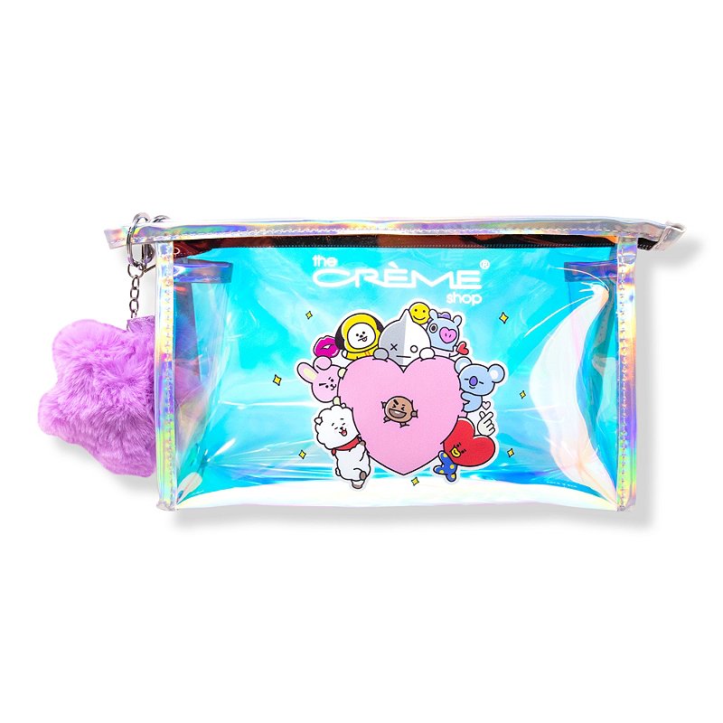 073020 CREME MAKEUP BAG WITH PLUSHIE STAR