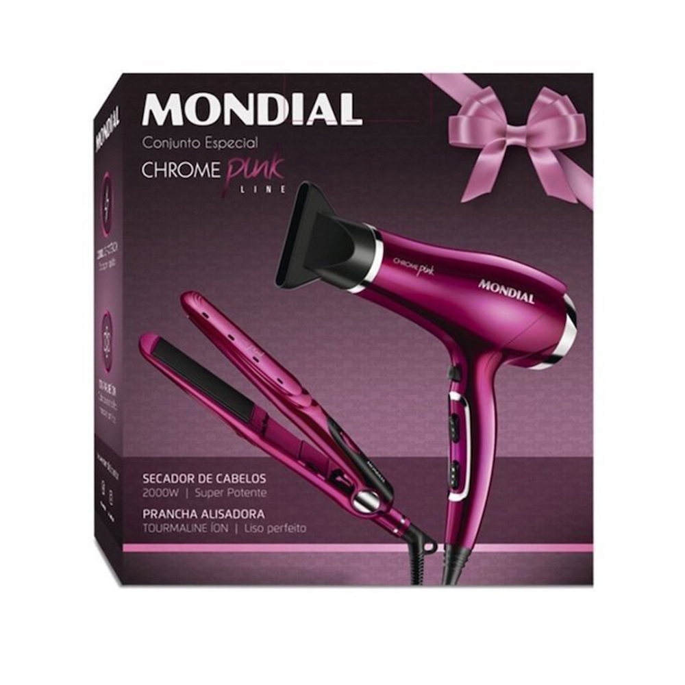 308334 MONDIAL CONJUNTO ESPECIAL CHROME PINK LINE