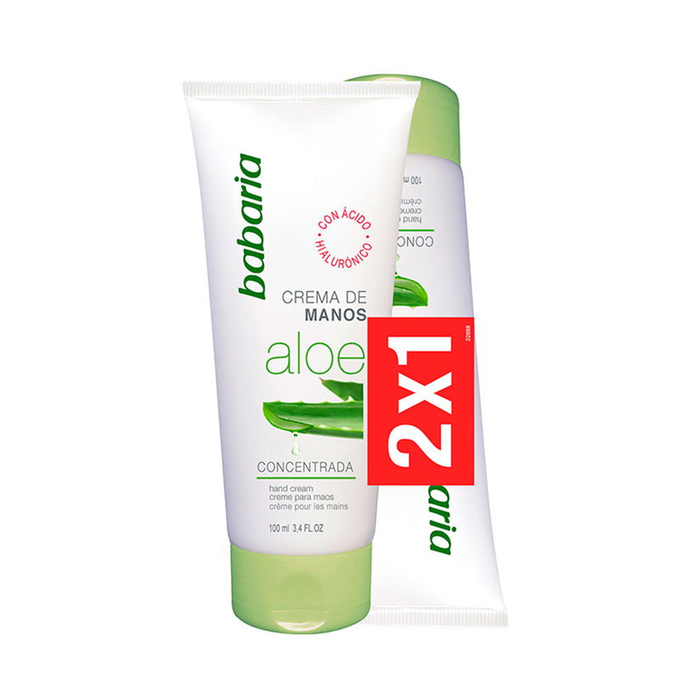 704465 BABARIA CREMA PARA MANOS ALOE 2X1