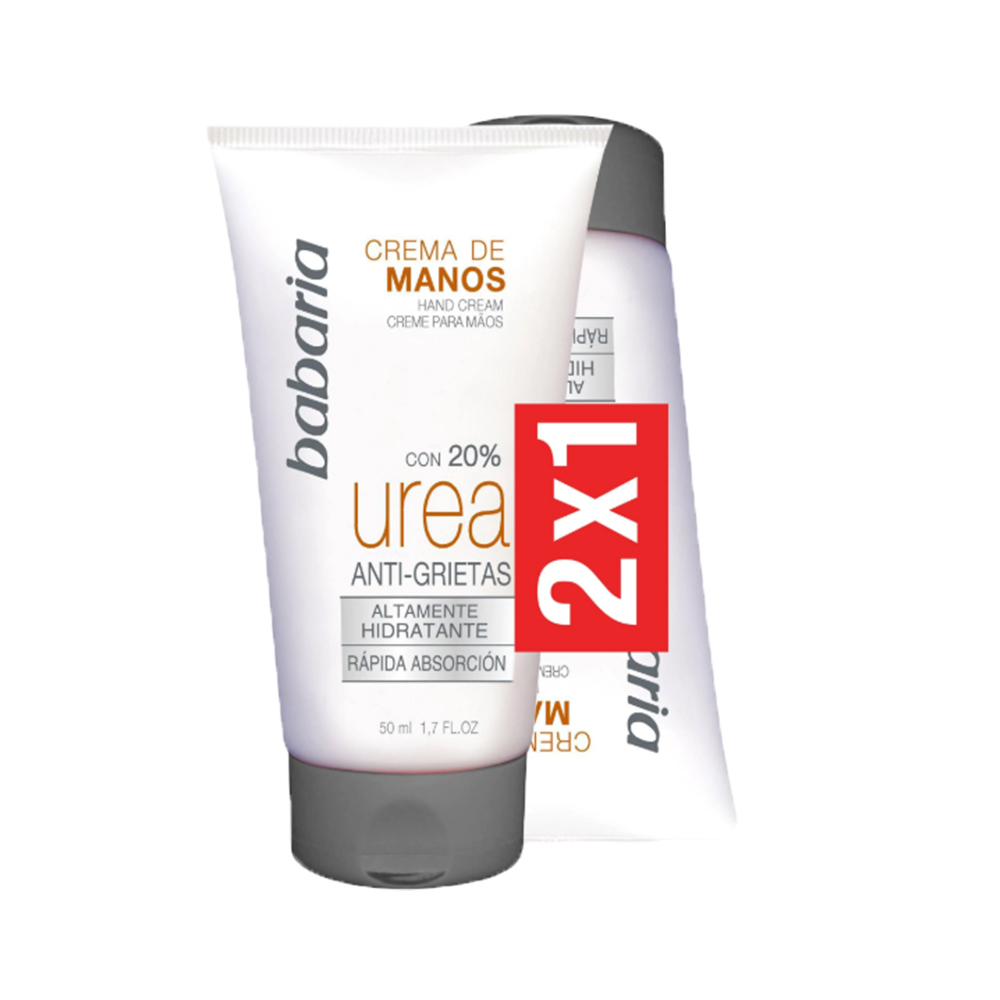 706629 BABARIA CREMA PARA MANOS CON 20% UREA 2X1