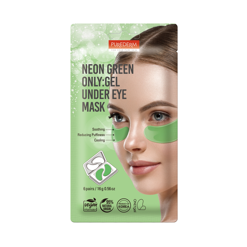 321607 PUREDERM NEON GREEN ONLY GEL UNDER EYE MASK