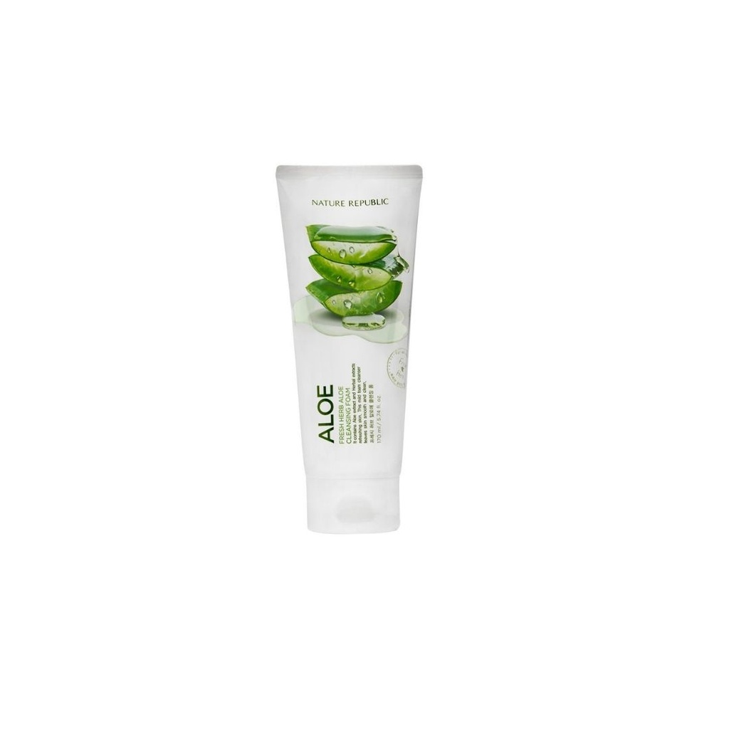 438297 NATURE REPUBLIC ALOE CLEANSING FOAM 170ML