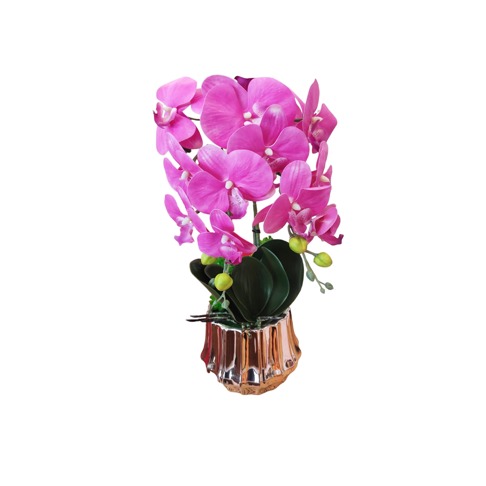 DECO ORQUIDEAS CYMBIDIUM FUCSIA / FLORERO ROSE G.