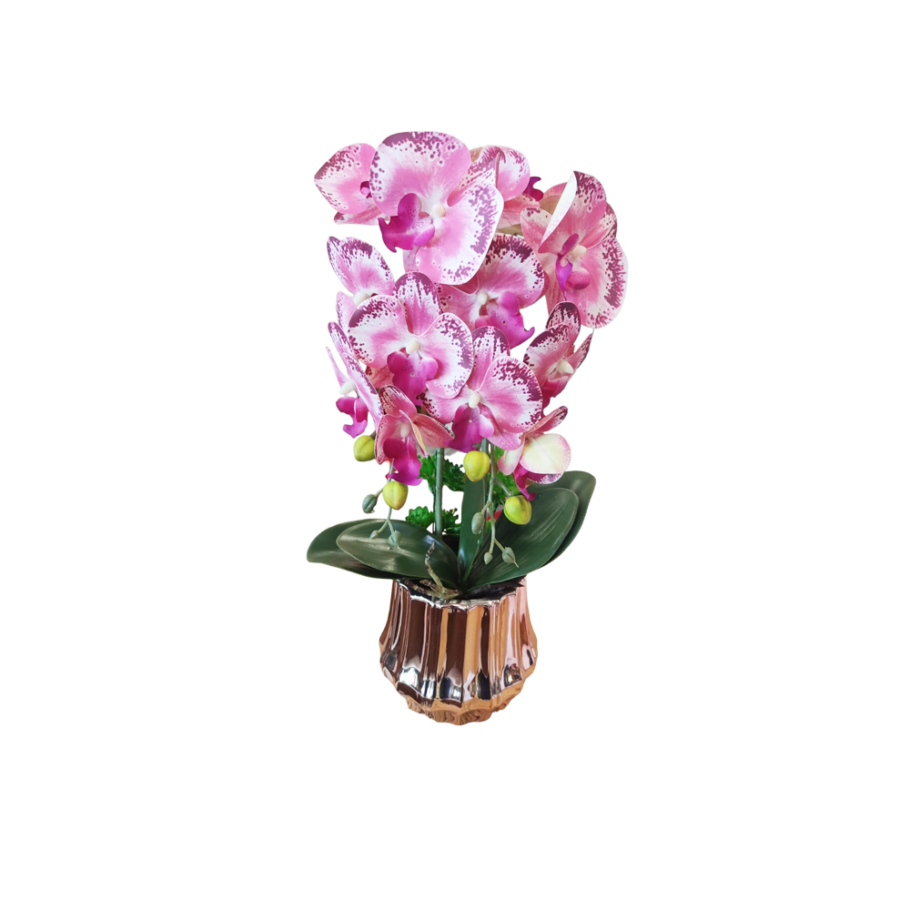 DECO ORQUIDEAS PHALAENOPSIS ROSA / FLORERO ROSE G.