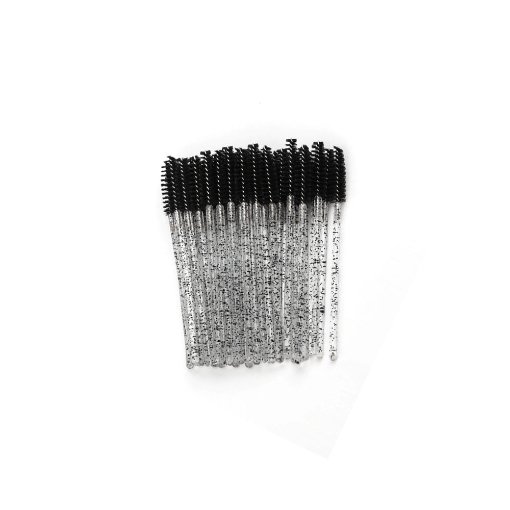 MINI CEPILLO DESCARTABLE  - NEGRO GLITTER