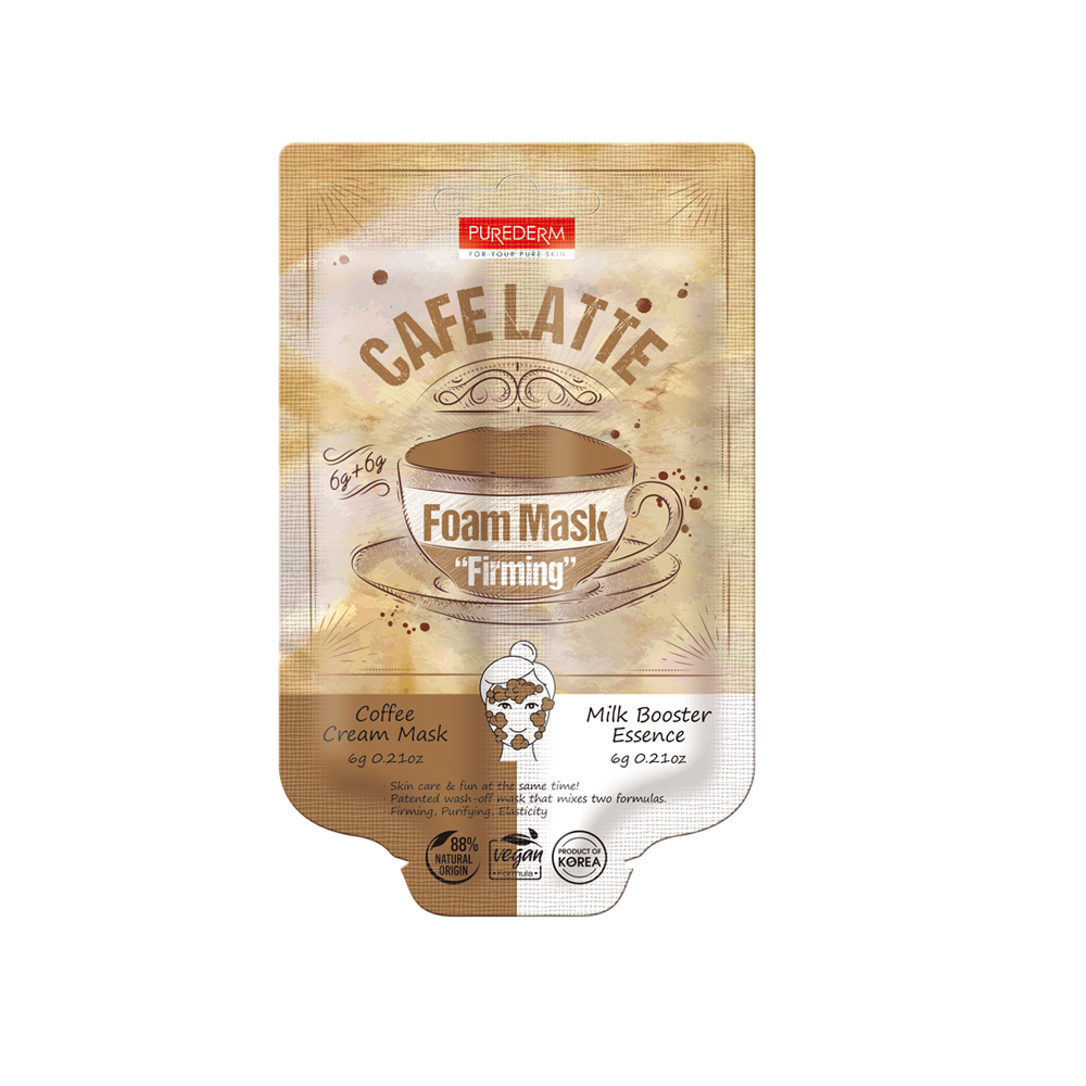 322970 PUREDERM CAFE LATTE FOAM MASK