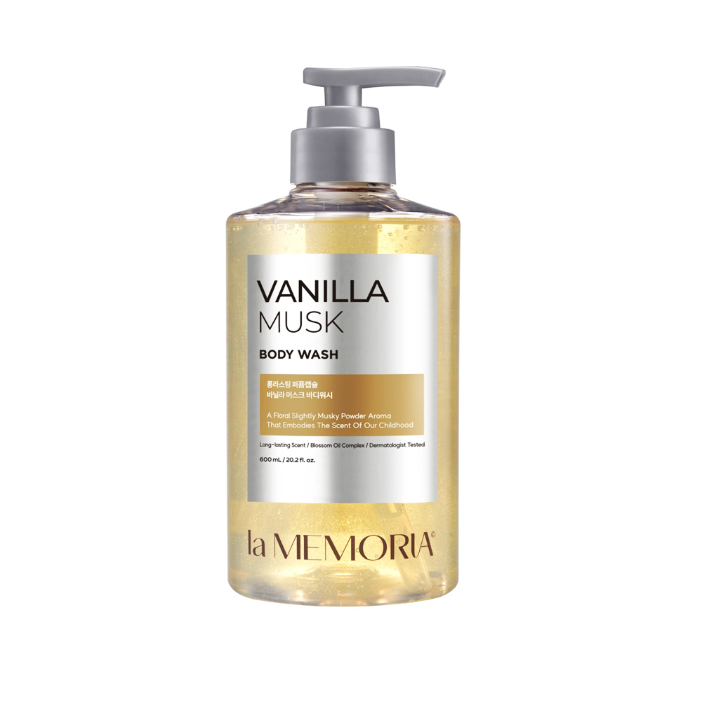 374375 LA MEMORIA VANILLA MUSK BODY WASH 600ML