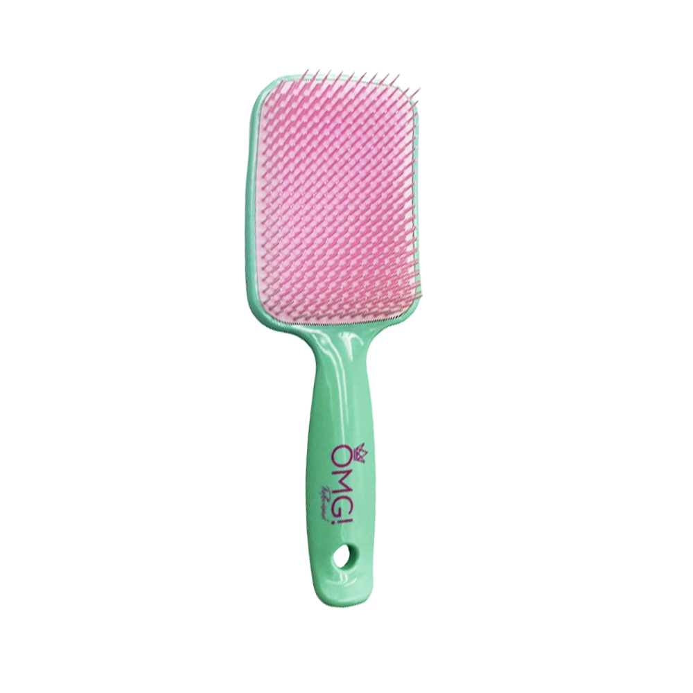 000020 OMG HB-4 WET&DRY DETANGLER - MINT/ROSE