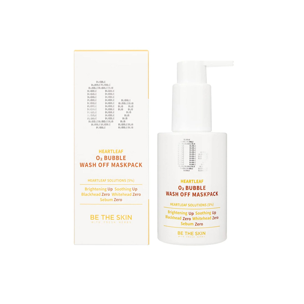 775919 BE THE SKIN HEARTLEAF O2 BUBBLE WASH OFF MASKPACK 120G