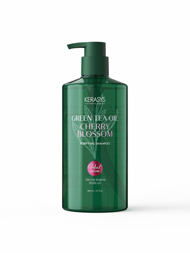 403815 KERASYS GREEN TEA OIL CHERRY BLOSSOM SHAMPOO 800ML