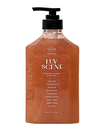 411780 LUV SCENT PERFUMED SCRUB WASH #203 COZY FIRE 500ML